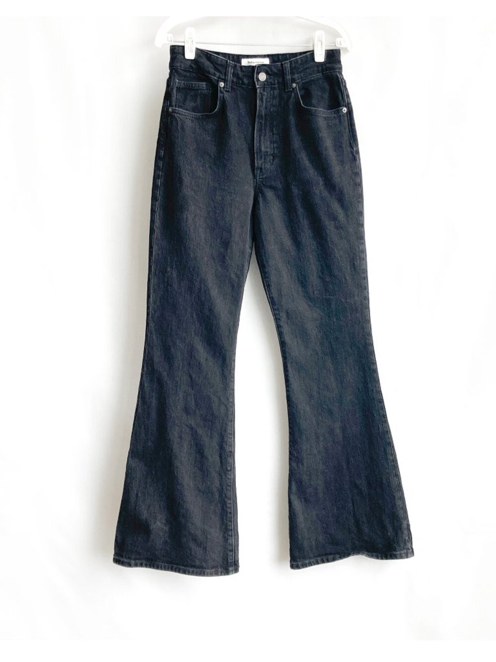 Reformation MARGOT High-Rise Flare Black Jeans
